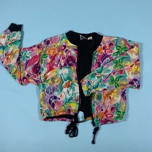 Vintage Super 80's Cropped Zip-Up